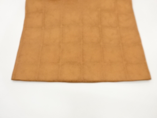  作家物　銀通し破れ地紙に桔梗・文字模様織出し名古屋帯